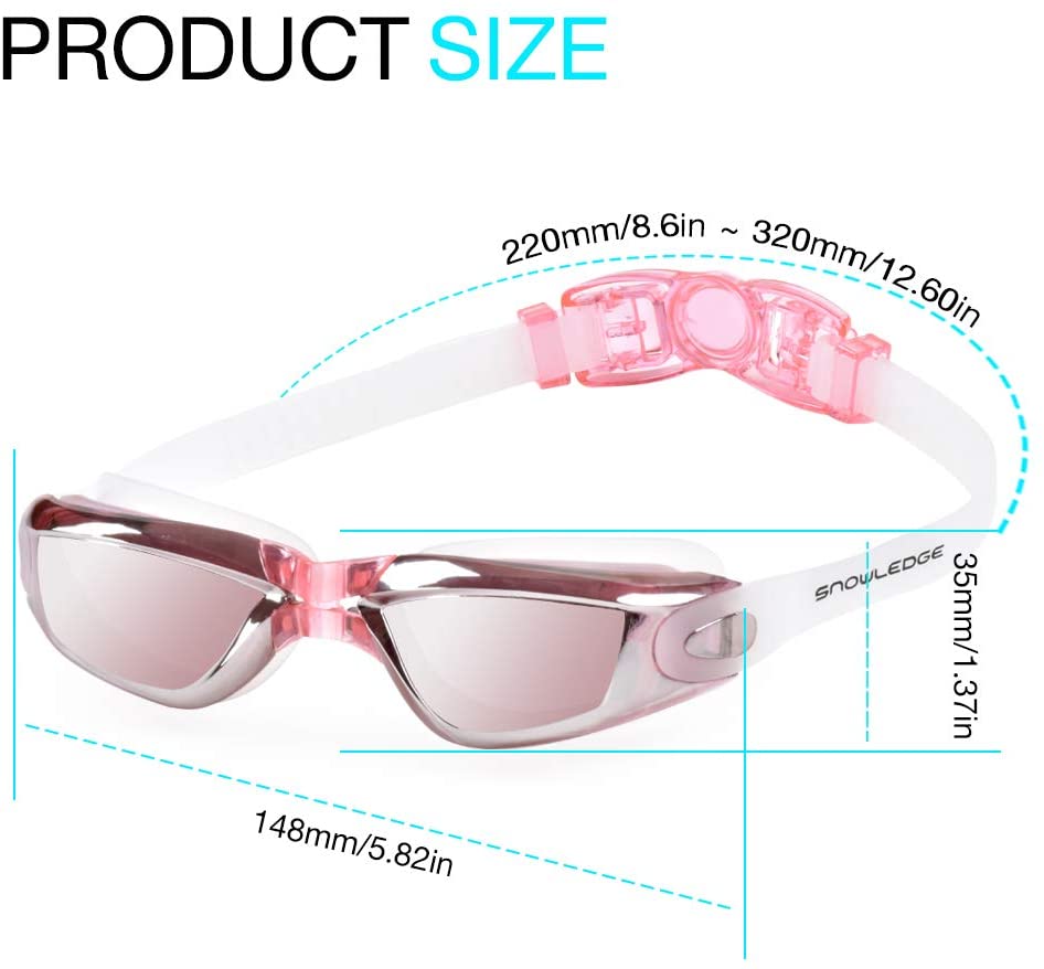 Snowledge Anti-fog UV Protection Children Swimming Goggle w/Earplugs and Nose Clips