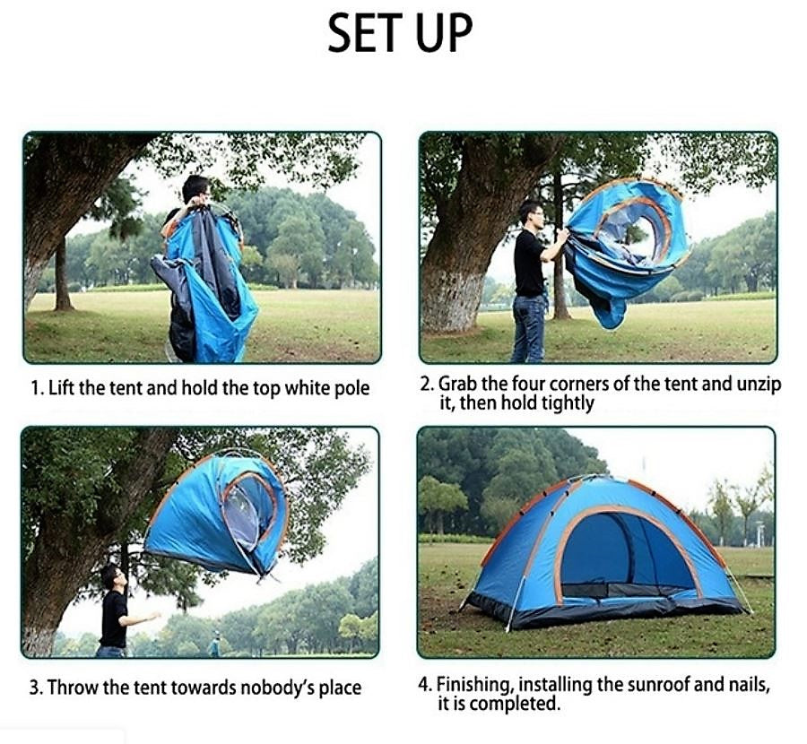 Portable Quick-Opening Tent for 3-4 persons