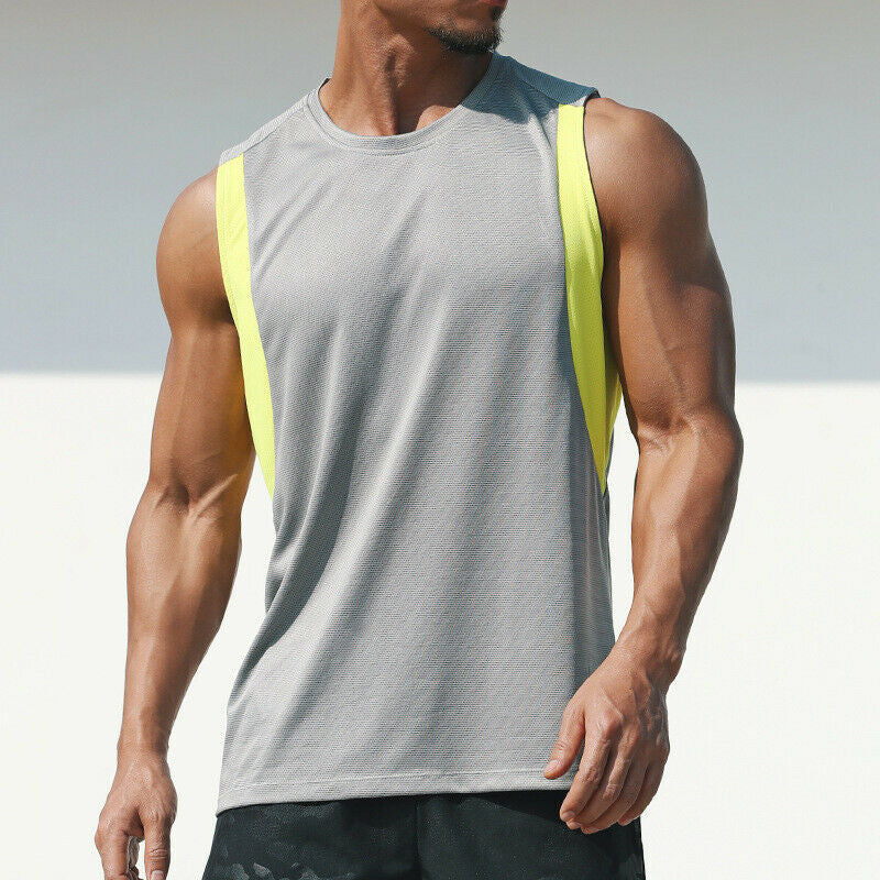 Quick-dry Sleeveless Men Shirt/ Sportswear/Gym training top