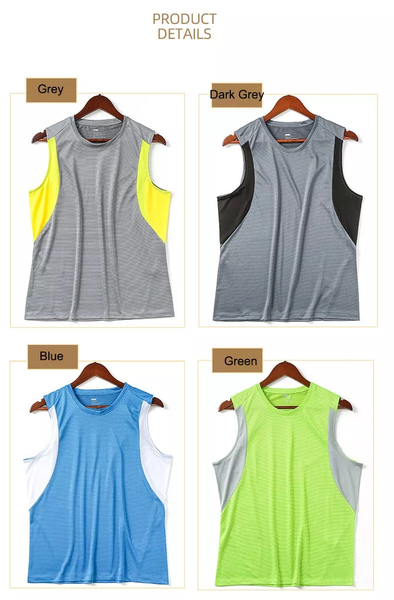 Quick-dry Sleeveless Men Shirt/ Sportswear/Gym training top