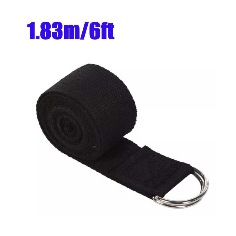 Yoga Strap / Stretch Belt with metal D Ring