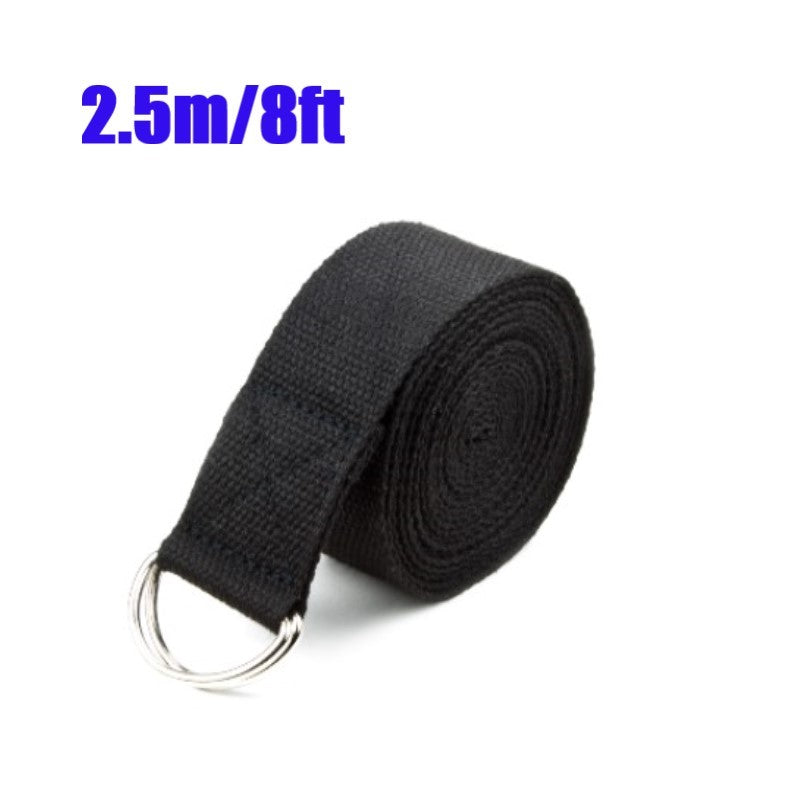 Yoga Strap / Stretch Belt with metal D Ring