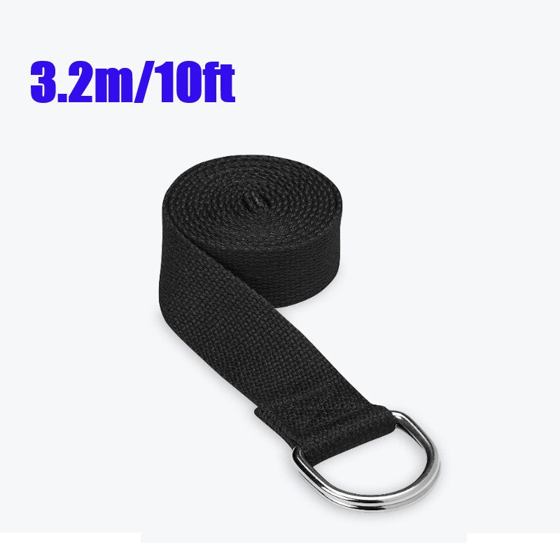 Yoga Strap / Stretch Belt with metal D Ring