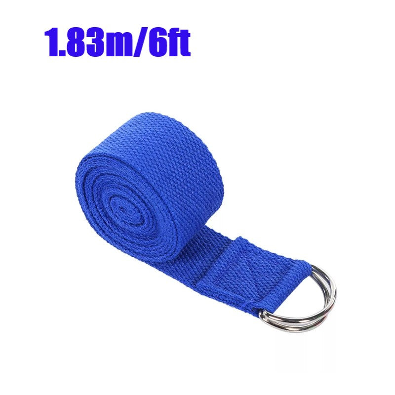 Yoga Strap / Stretch Belt with metal D Ring