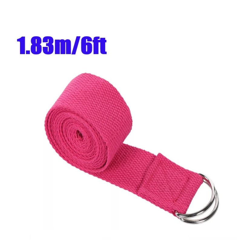 Yoga Strap / Stretch Belt with metal D Ring