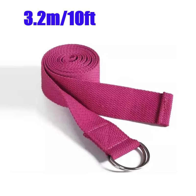 Yoga Strap / Stretch Belt with metal D Ring