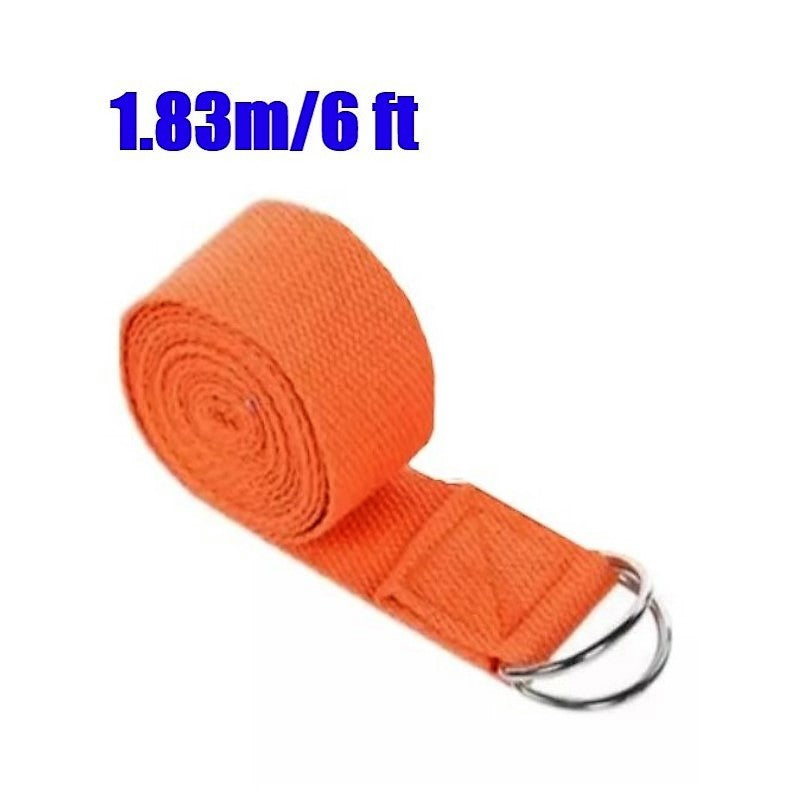 Yoga Strap / Stretch Belt with metal D Ring