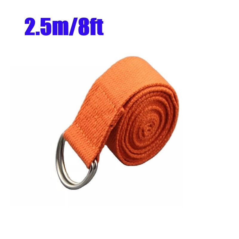 Yoga Strap / Stretch Belt with metal D Ring