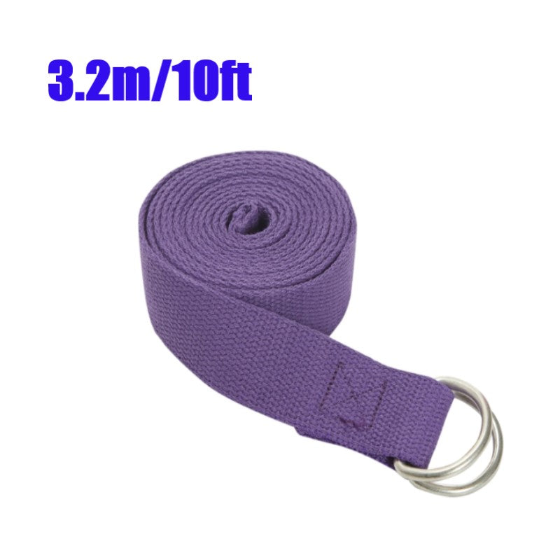 Yoga Strap / Stretch Belt with metal D Ring