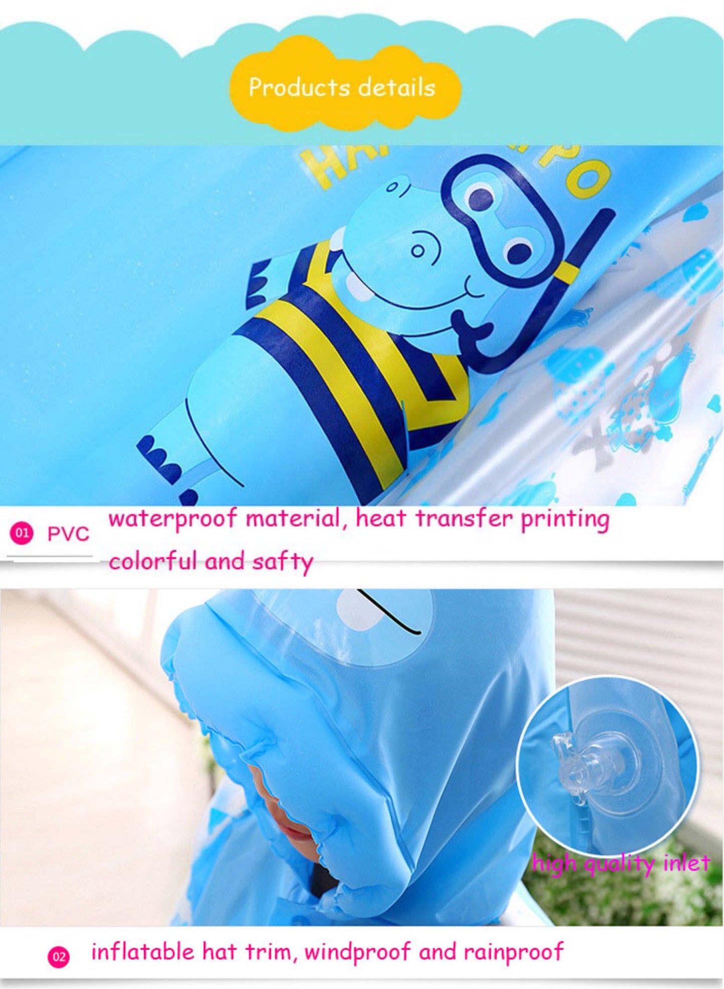 Student Raincoat  Special For School Bag