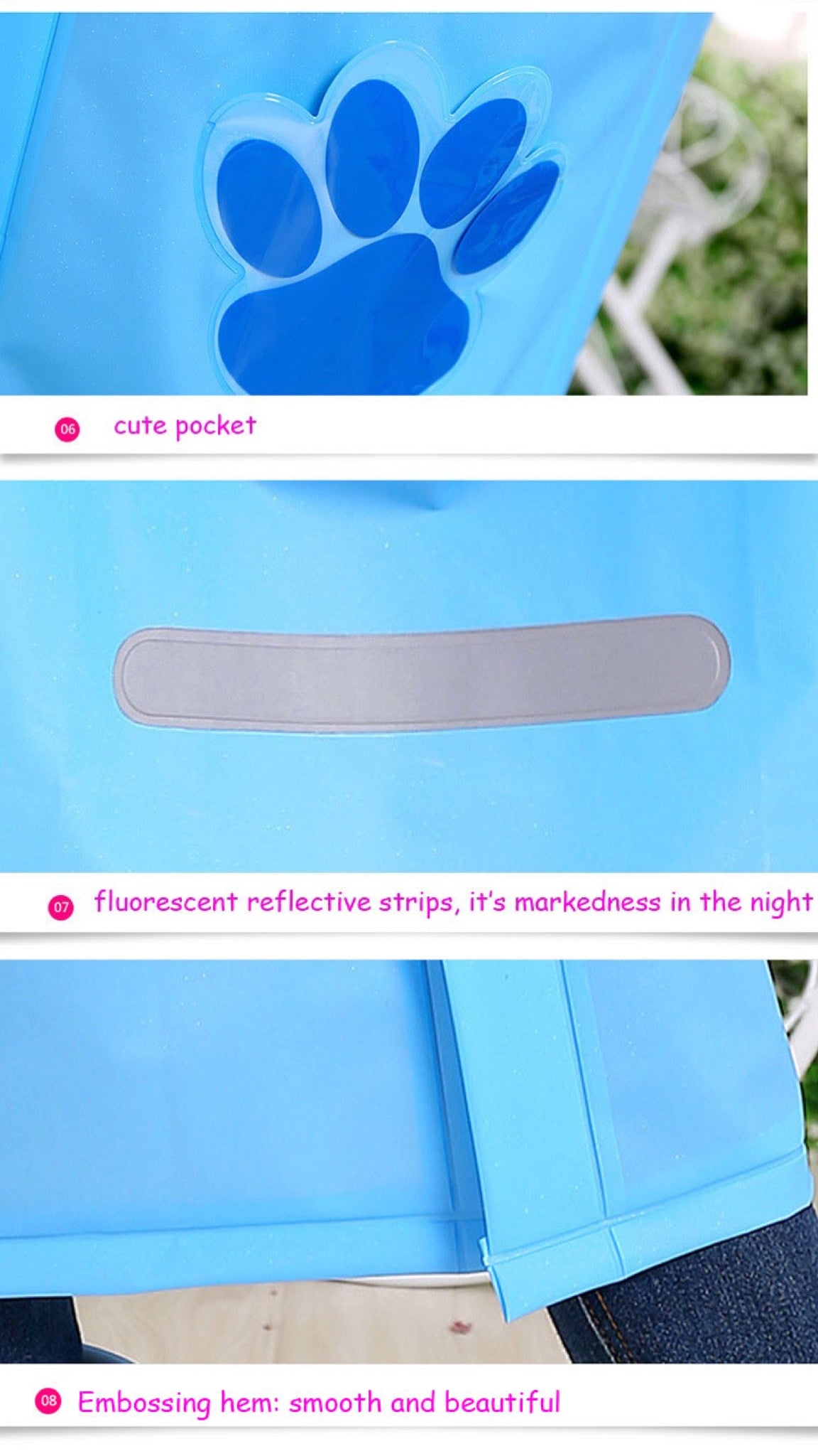 Student Raincoat  Special For School Bag