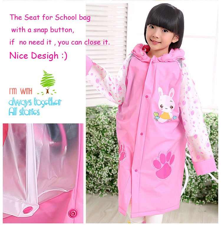 Student Raincoat  Special For School Bag