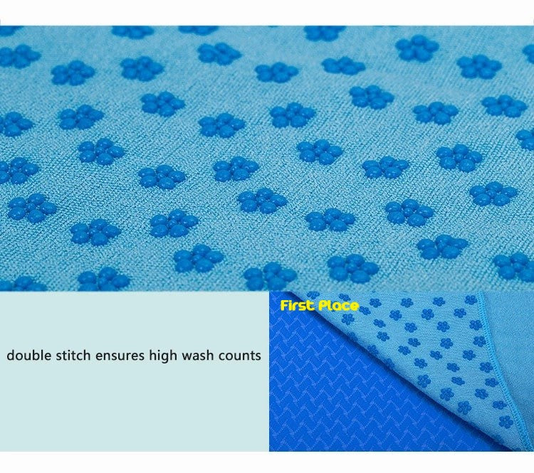 Sweat Absorbent Non-Slip Yoga Mat Towel for Pilates/Yoga and Workout Washable