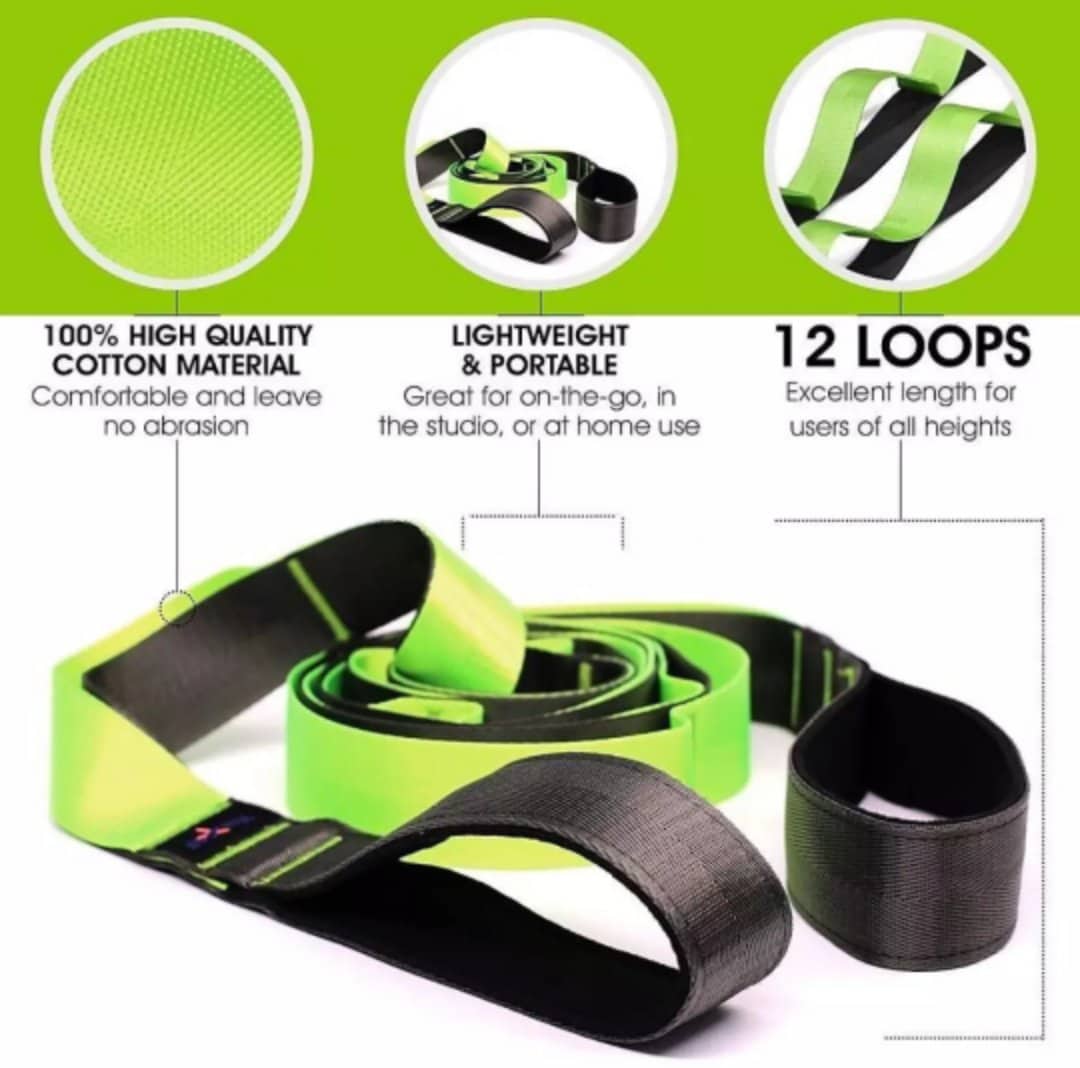 Yoga Stretch Strap Band with Door Anchor