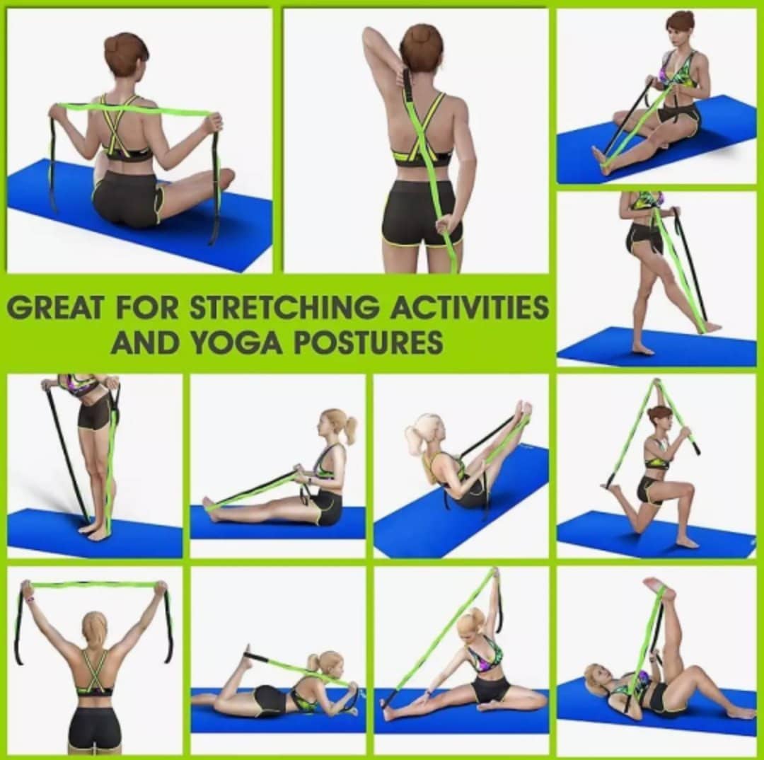 Yoga Stretch Strap Band with Door Anchor