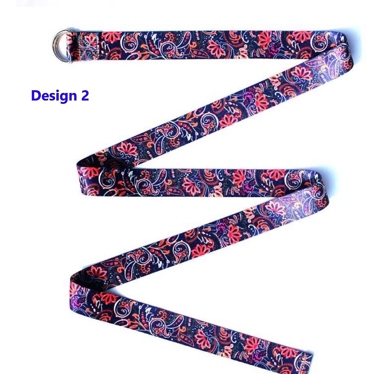 High quality colorful printing design stretch belt/Yoga Strap