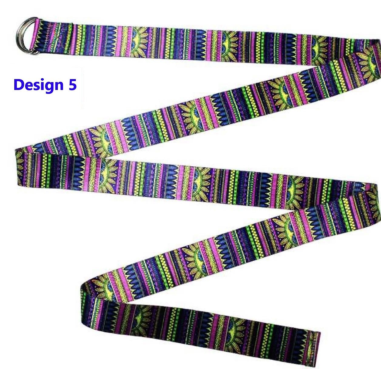 High quality colorful printing design stretch belt/Yoga Strap