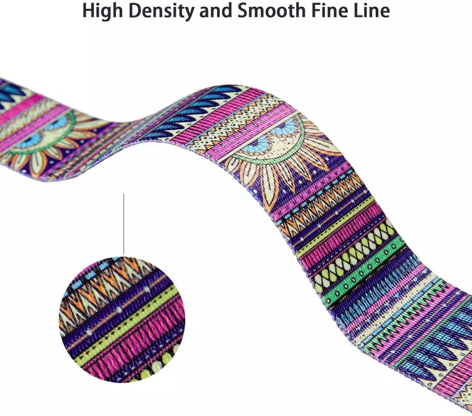 High quality colorful printing design stretch belt/Yoga Strap