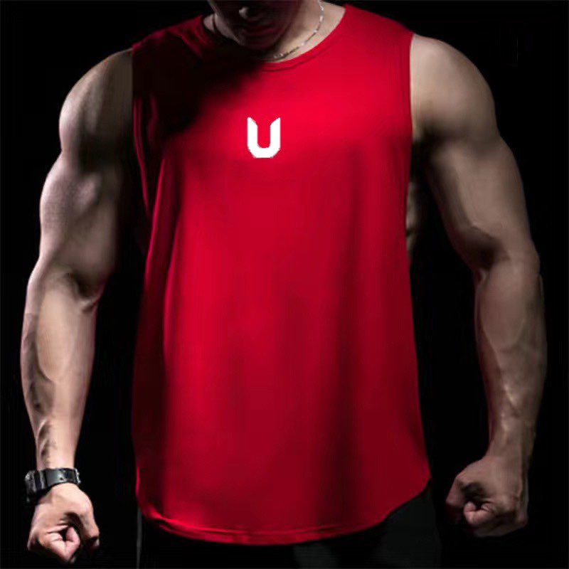 Men Singlet Sleeveless Quick Dry Elastic Tank Top