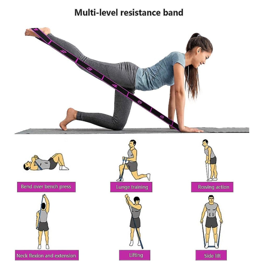 Pilates Yoga Stretch straps Resistance Loop Bands Fitness Bands Tension Band Elastic Band Yoga Pull Strap Stretch Belt Resistance Bands (First Place)