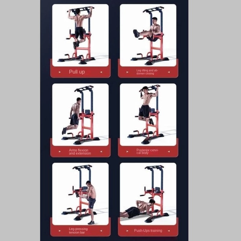 Power Tower Pull Up/Chin Up Bar Adjustable Height Multi-Functional Strength Training Fitness Workout Station