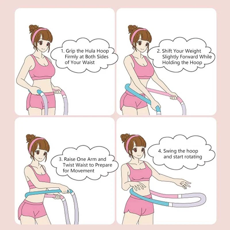 Soft Spring Hula Hoop /Compact Waist Trainer/ Portable Exercise Ring