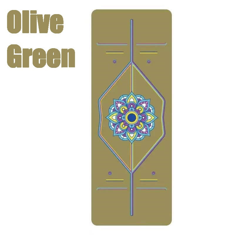 PU Rubber Yoga Mat with Alignment Line