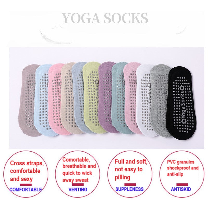 Yoga Non Slip Skid Cotton Pilates Fitness Ballet Exercise Floor Socks