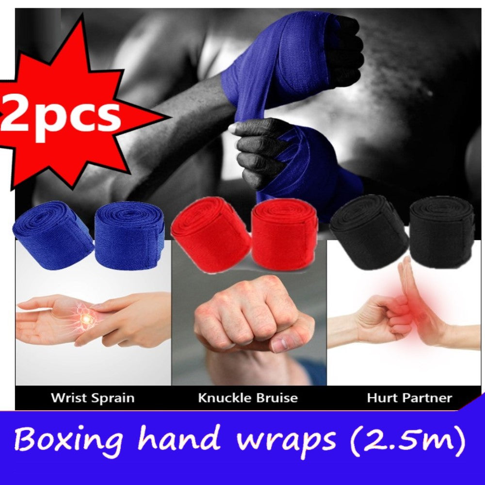 2.5m Breathable Boxing Handwrap Fabric Handguard Unisex Cotton Sports Strap Boxing Bandage Muay Thai Hand Wraps