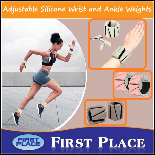 Adjustable Silicone Wrist and Ankle Weight/ Adjustable Fitness Wristband/ Silicone Ankle Strap//Bracelet