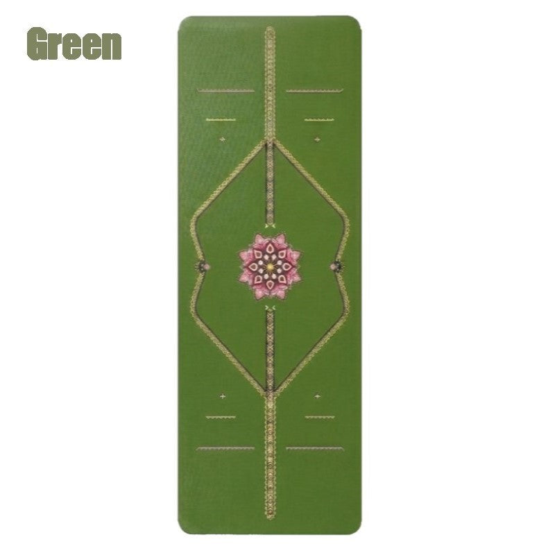 PU Rubber Yoga Mat with Alignment Line