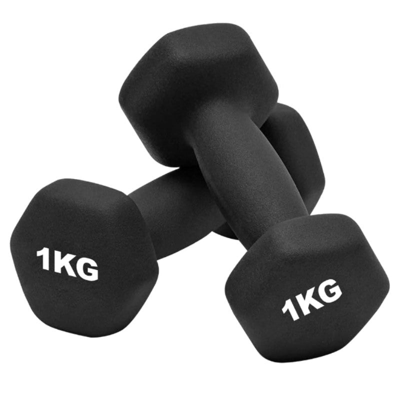 1Kg,1.5Kg,2Kg,2.5Kg,3Kg Neoprene coated Dumbbells Set