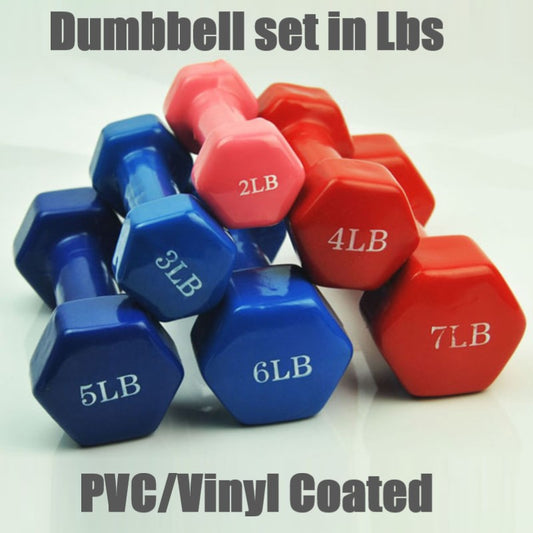 Lb PVC/Vinyl coated Dumbbell set (Sold in pair)