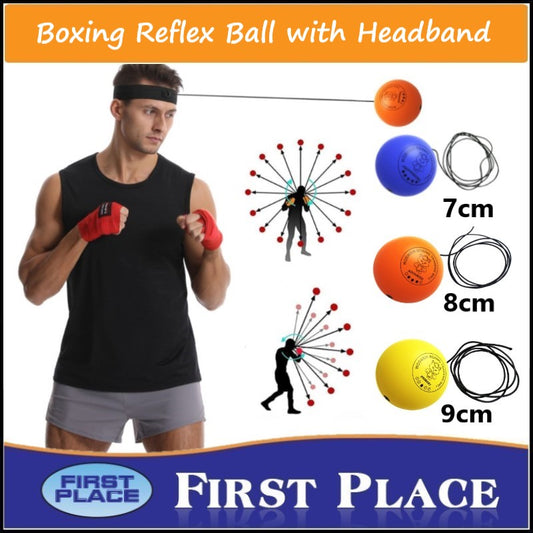Boxing Reflex Ball with headband to Improve Speed and Hand Eye Coordination Box Game MMA Gear Punching Equipment