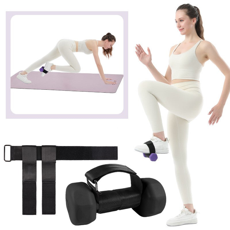 Dumbbell Foot Strap, Knee Raises Hamstring Lift Trainer, Adjustable Weight Dumbbell Ankle Strap