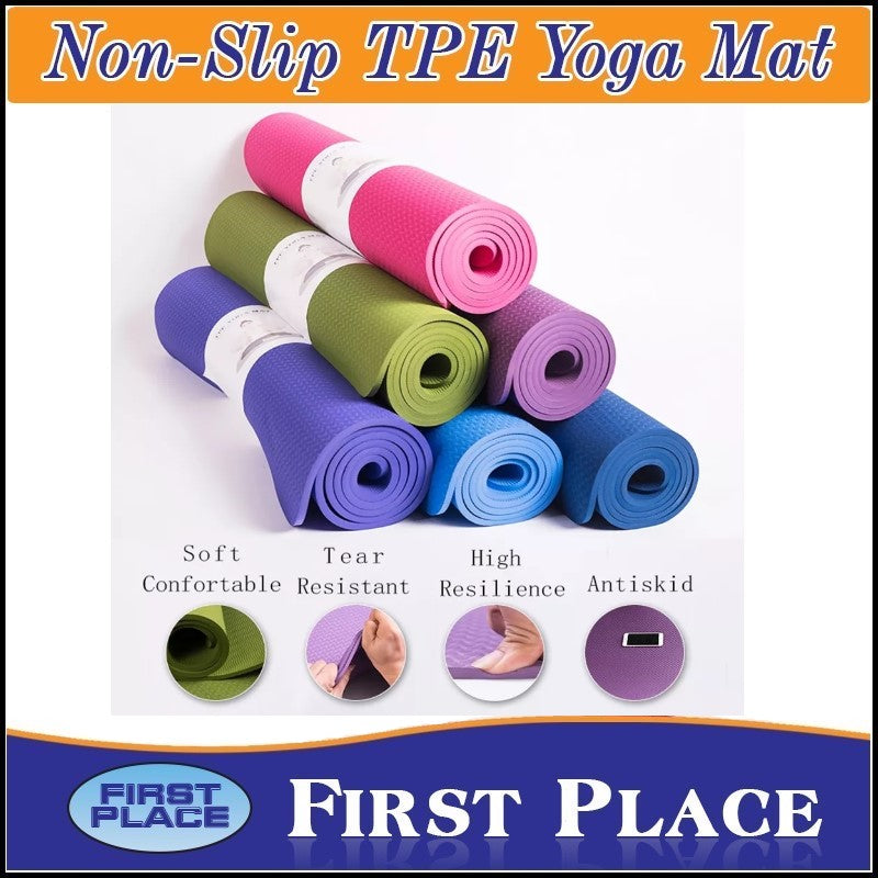 6mm Thickness  1 color TPE Yoga Mat