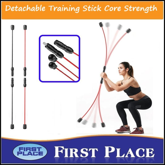 Multi-Function Training Stick Fitness Flexi Bar/Rod Exercise Elastic Stick /Burning Fat Rejection Bar/Swingstick Fitness Swing Bar for Vibration Training