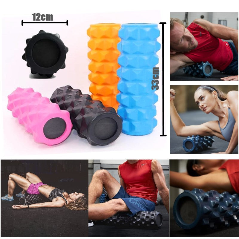 33cmx 12 cm Solid Wolf Tooth Yoga Column / EVA Foam Roller