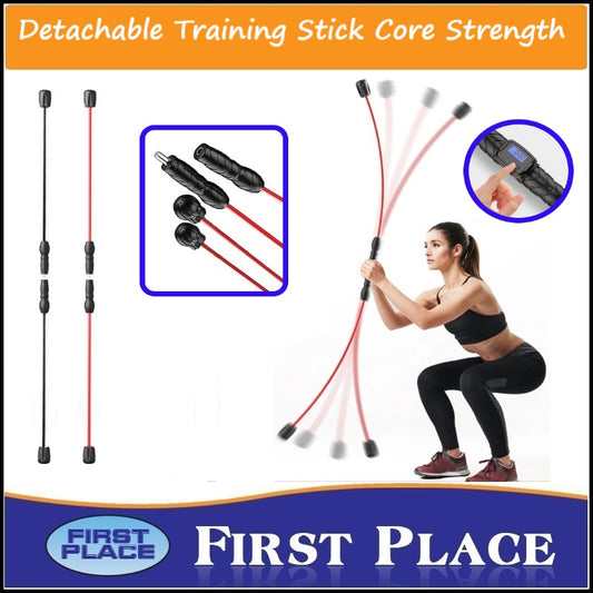 Multi-Function Training Stick Fitness Flexi Bar/Rod Exercise Elastic Stick /Burning Fat Rejection Bar/Swingstick Fitness Swing Bar for Vibration Training