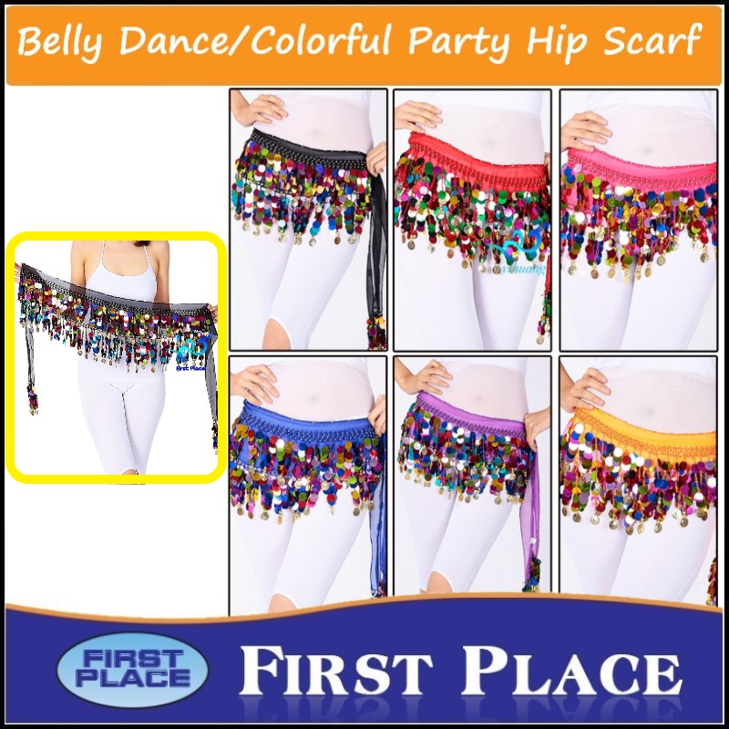 Colorful Party Hip Scarf/ Belly Dance