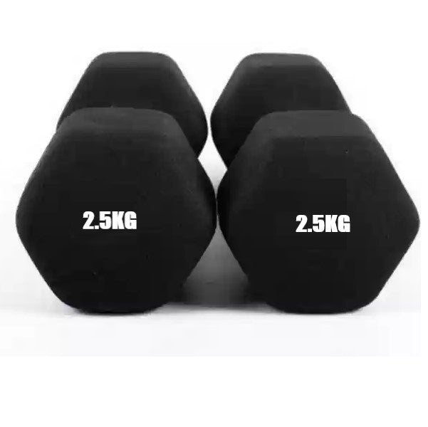 1Kg,1.5Kg,2Kg,2.5Kg,3Kg Neoprene coated Dumbbells Set