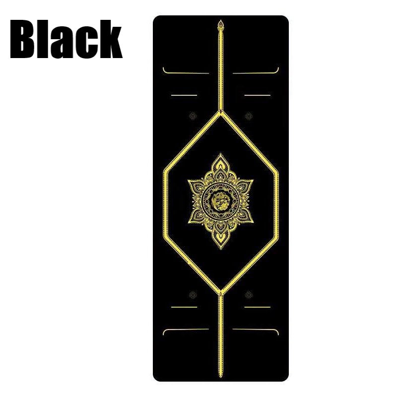 PU Rubber Yoga Mat with Alignment Line