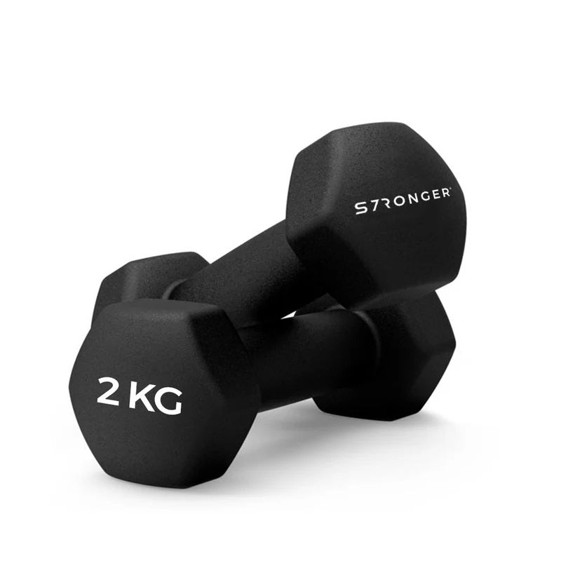 1Kg,1.5Kg,2Kg,2.5Kg,3Kg Neoprene coated Dumbbells Set