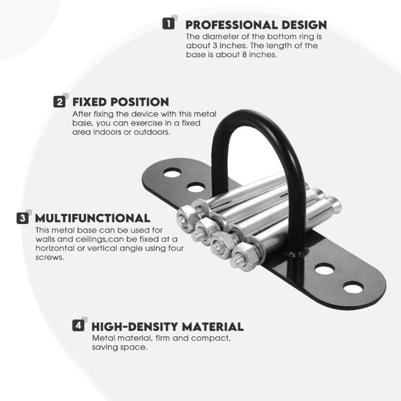 Battle Rope Anchor Kit Heavy Duty Multipurpose Floor Wall Mount Suspension Point for Fitness Training Cross fit