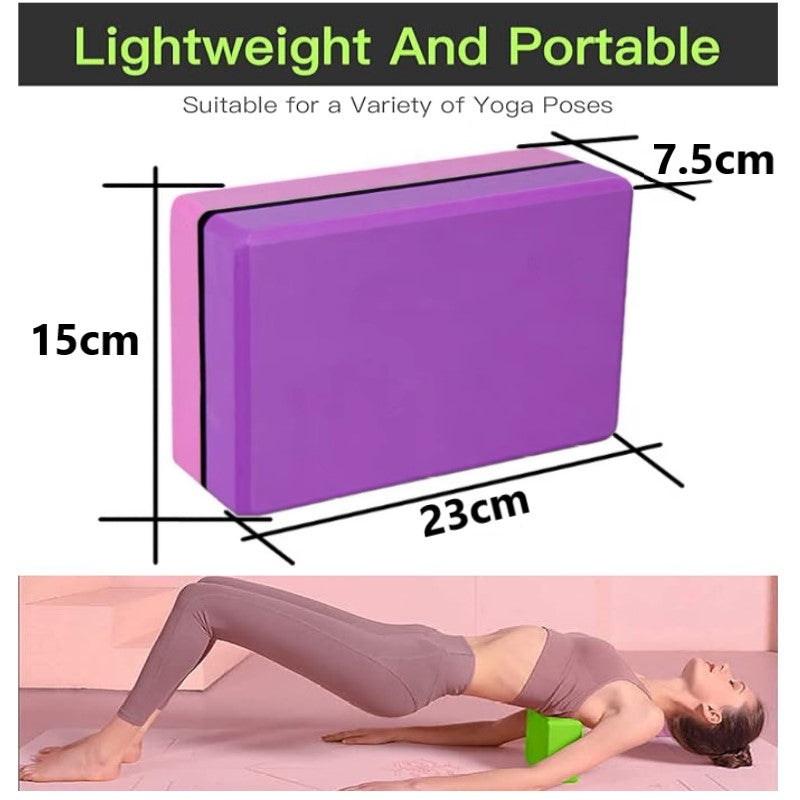 Dual Color EVA Foam Yoga Block (120g)