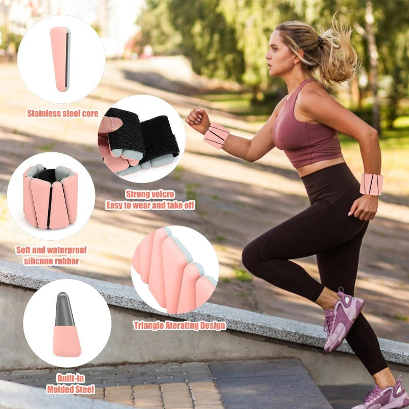 Adjustable Silicone Wrist and Ankle Weight/ Adjustable Fitness Wristband/ Silicone Ankle Strap//Bracelet