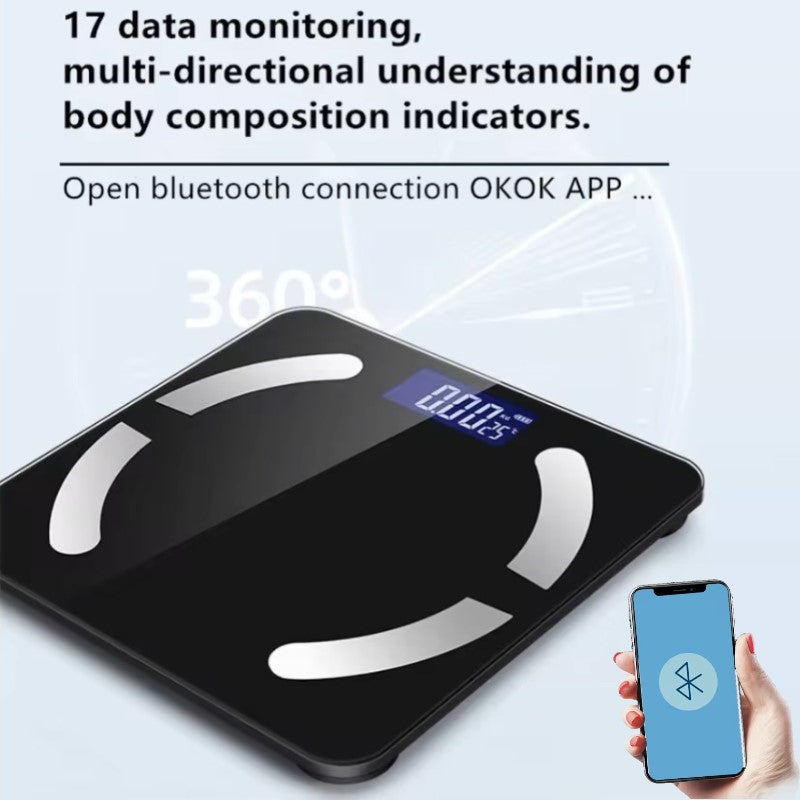 Smart health electronic Body Weight scale that analyzes HDA body index with Bluetooth connection using App