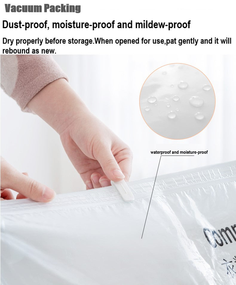 Three dimensional Vacuum Compression Storage Bag / Clothes/ Quilt Storage Bag Organizer /Save Space Home Organization/Quick Air Seal Vacuum Storage Bag/No Pump Needed Travel Space Saver Compressed Seal Bag(First Place)