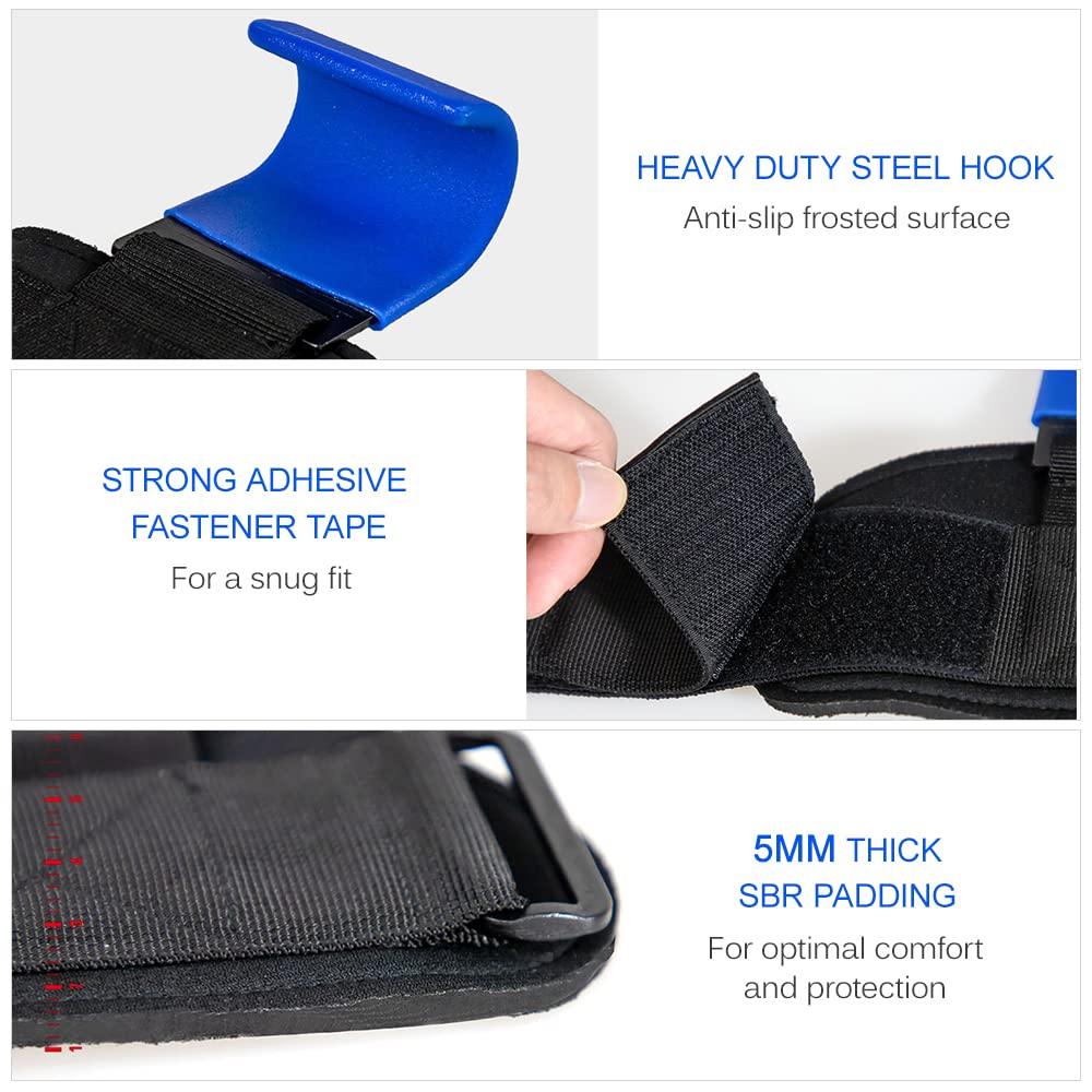 2pcs Weight Lifting Hook Grips with Wrist Straps, Hand Bar, Fitness Wrist Strap, Weight Strap, Power Lifting Gloves/Kettlebell wrist guards