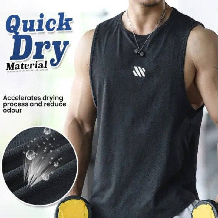 Quick Dry Men Singlet Sleeveless Gym Tank Top/ shirt